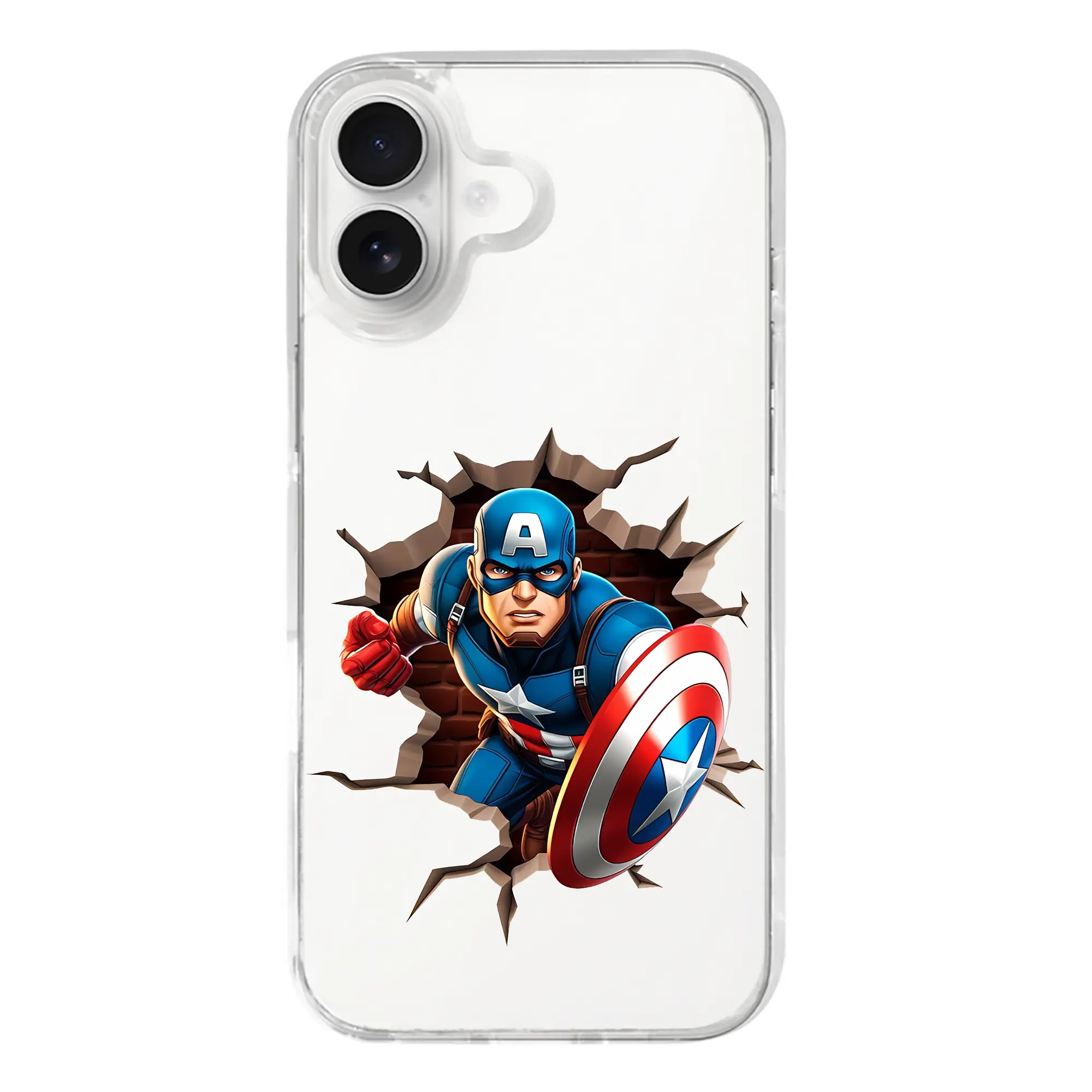 アベンジャーズ (Avenjāzu) グッズ キャプテン・アメリカ（Captain America） - iPhone 17シリーズ 透明スマホケース – 薄型・耐衝撃・精密フィット保護カバー